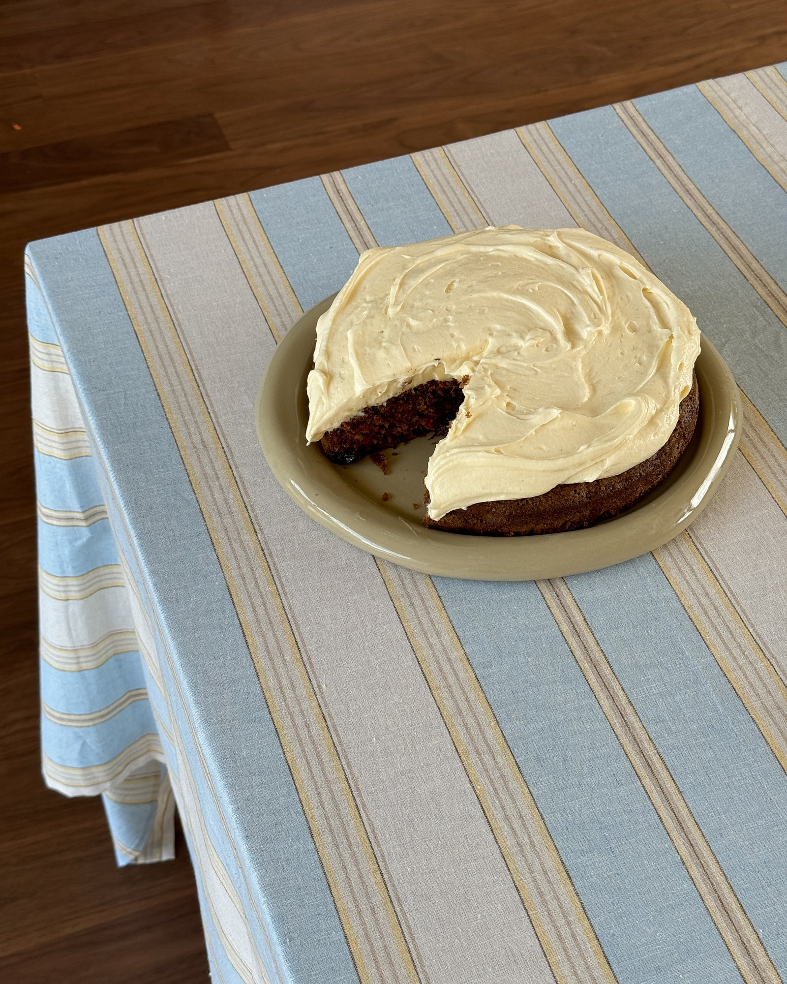 Palmyra Stripe Table Cloth - Sky