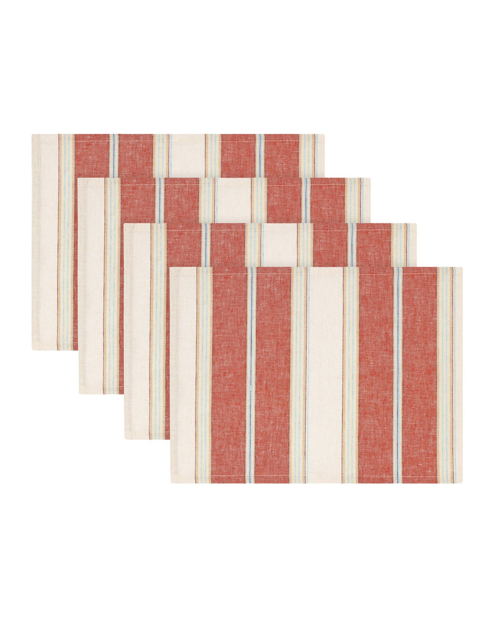 Palmyra Stripe Placemat - Berry - Set of 4