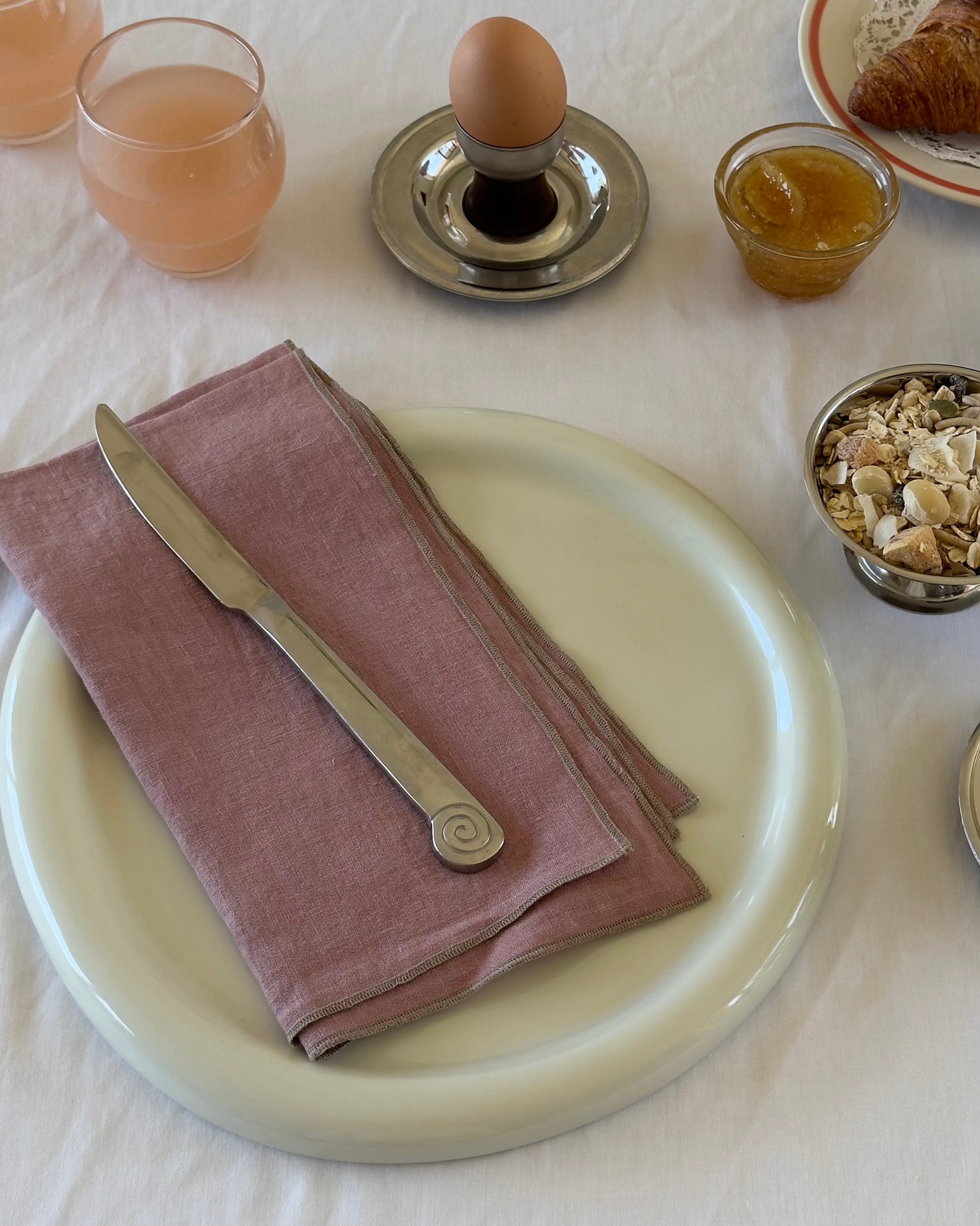 Together Napkin - Mulberry & Taupe - Set of 4