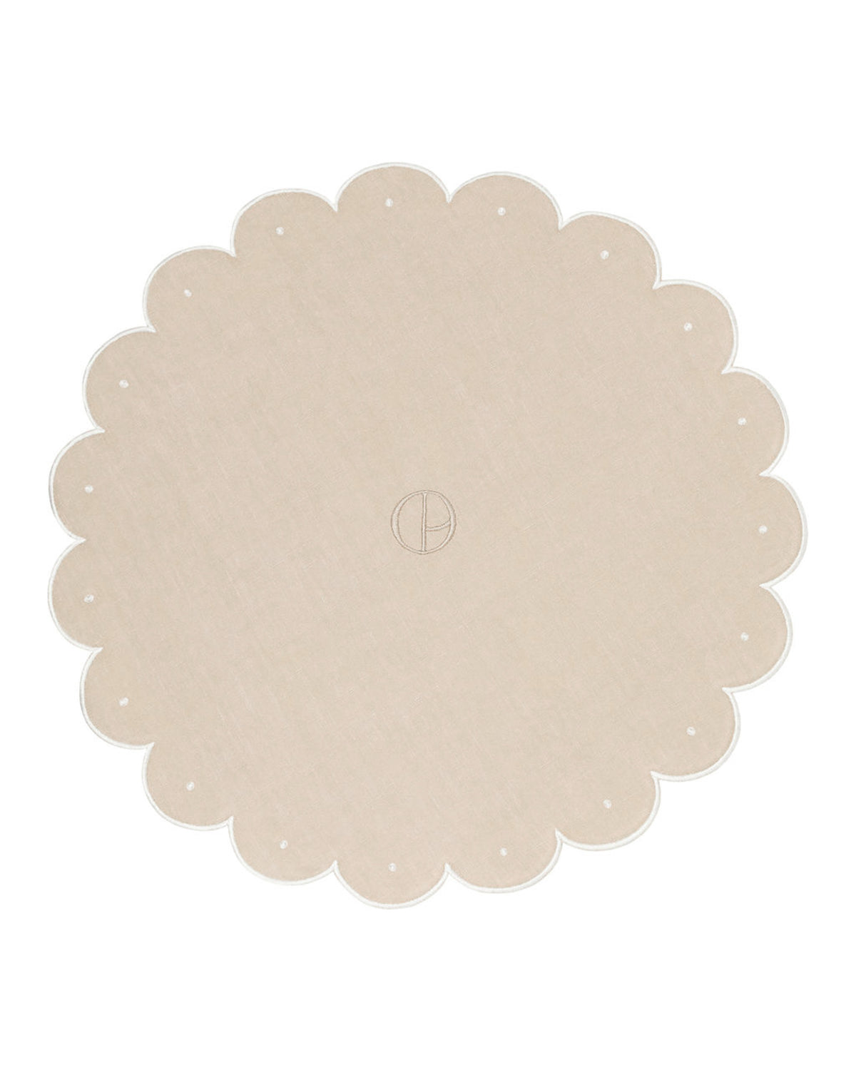 Bloom Placemat - Taupe &amp; Cream - Set of 4