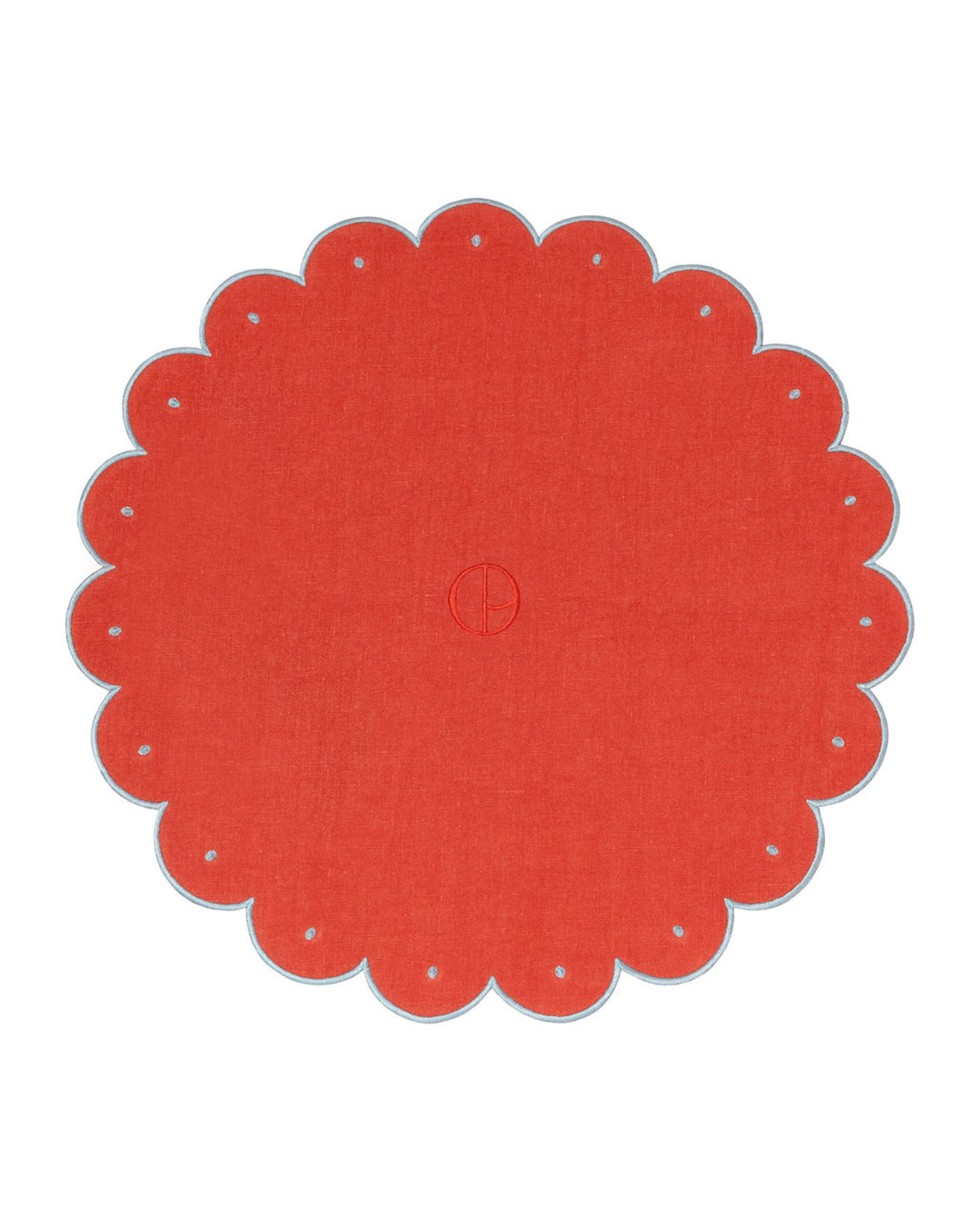 Bloom Placemat - Cherry &amp; Dusty Blue - Set of 4